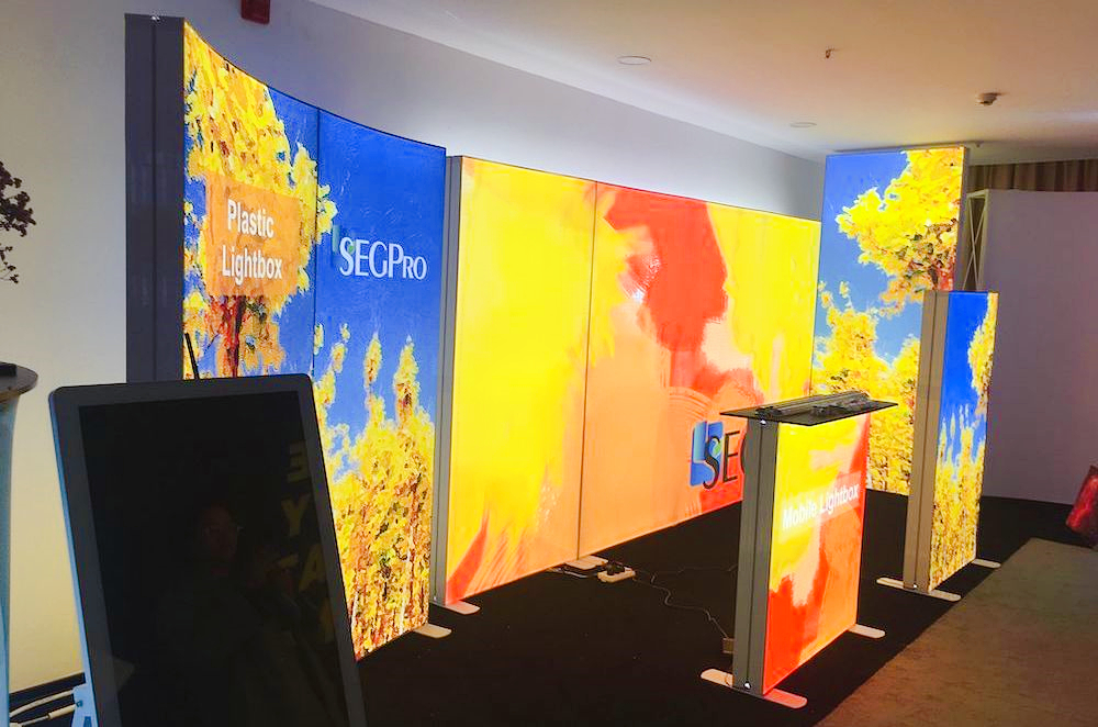 Modular Lightbox Kiosk E01D25 Buy Illuminated Trade Booth